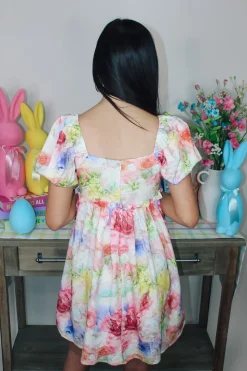 Multi Watercolor Floral Dress<Allie Lynn's Boutique New