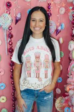 Nuts About Christmas Graphic Tee<Allie Lynn's Boutique Clearance