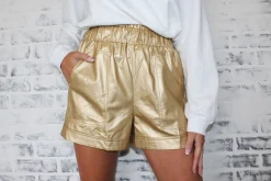 Out And About Shorts "Gold"<Allie Lynn's Boutique Online