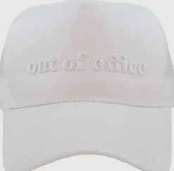 Out Of Office Trucker Hat "White"<Allie Lynn's Boutique Cheap