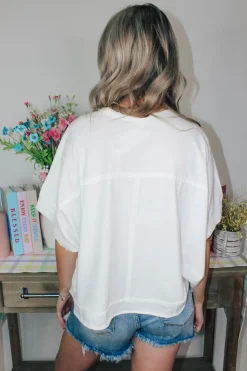 Oversized Washed Crop Top 