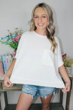 Oversized Washed Crop Top 