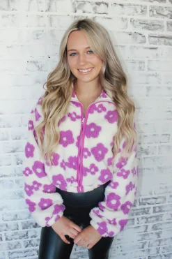 Purple Flower Jacket<Allie Lynn's Boutique Online
