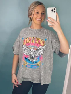 Rock N Roll World Tour Vintage Graphic Tee 
