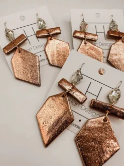 Rose Gold Clay Earrings<Allie Lynn's Boutique New