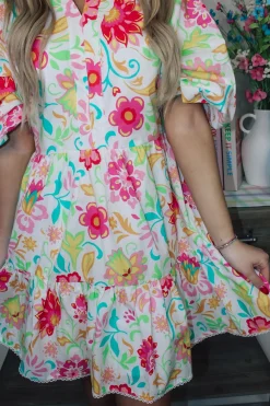 Scallop Lace Trim Poplin Dress<Allie Lynn's Boutique Hot