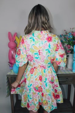 Scallop Lace Trim Poplin Dress<Allie Lynn's Boutique Hot