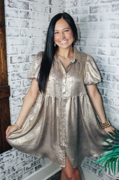 Shimmer In Your Step Dress<Allie Lynn's Boutique Best Sale