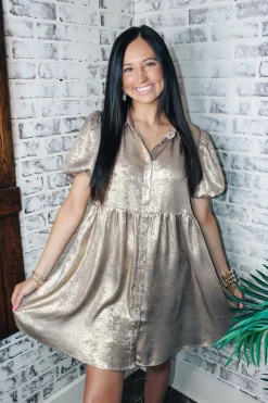 Shimmer In Your Step Dress<Allie Lynn's Boutique Best Sale