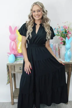 Spring Fever Dress "Black"<Allie Lynn's Boutique Cheap