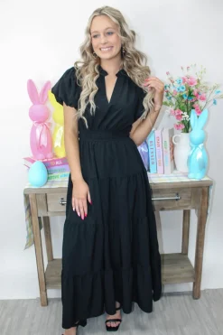 Spring Fever Dress "Black"<Allie Lynn's Boutique Cheap