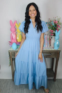 Spring Fever Dress "Chambray"<Allie Lynn's Boutique Best Sale