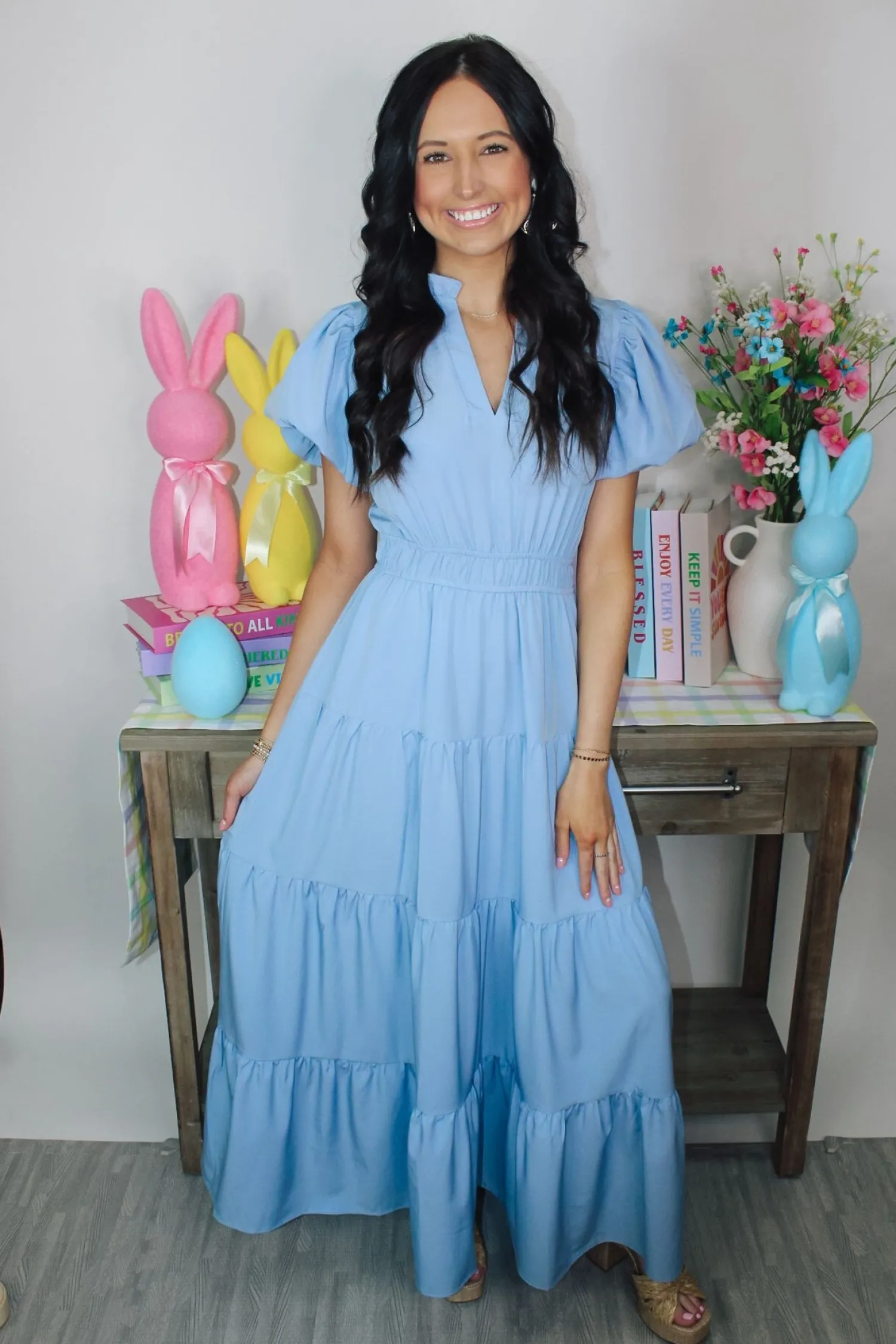 Spring Fever Dress "Chambray"<Allie Lynn's Boutique Best Sale