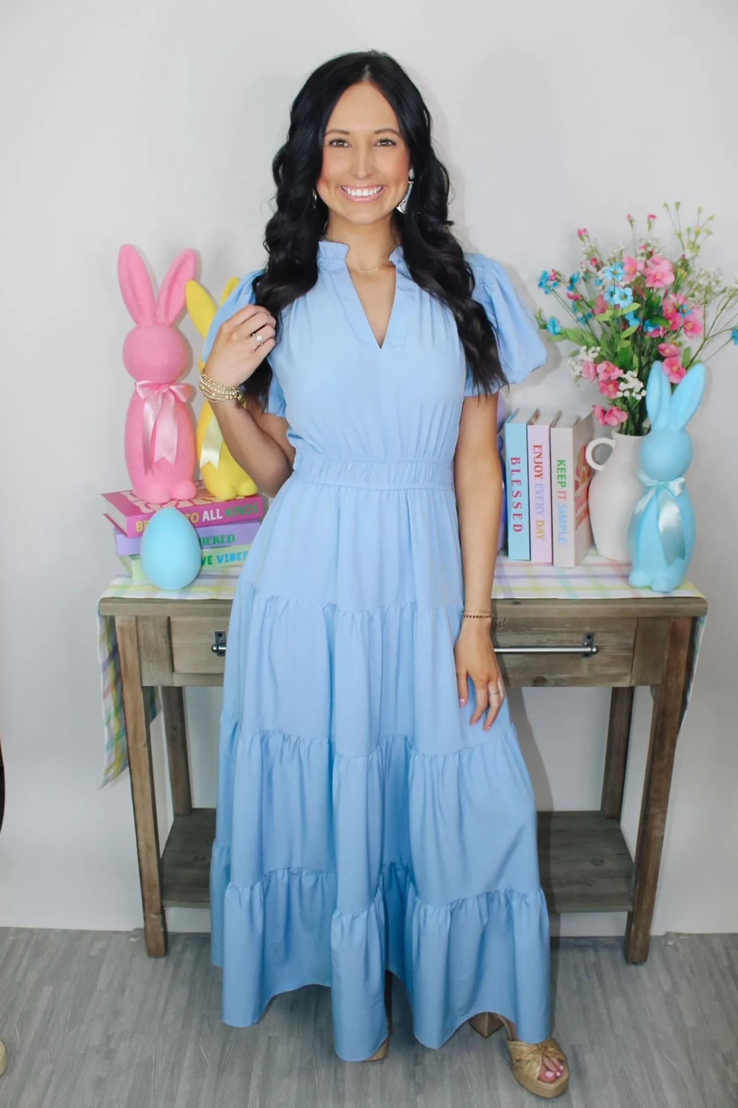 Spring Fever Dress "Chambray"<Allie Lynn's Boutique Best Sale