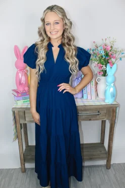 Spring Fever Dress "Navy"<Allie Lynn's Boutique Flash Sale