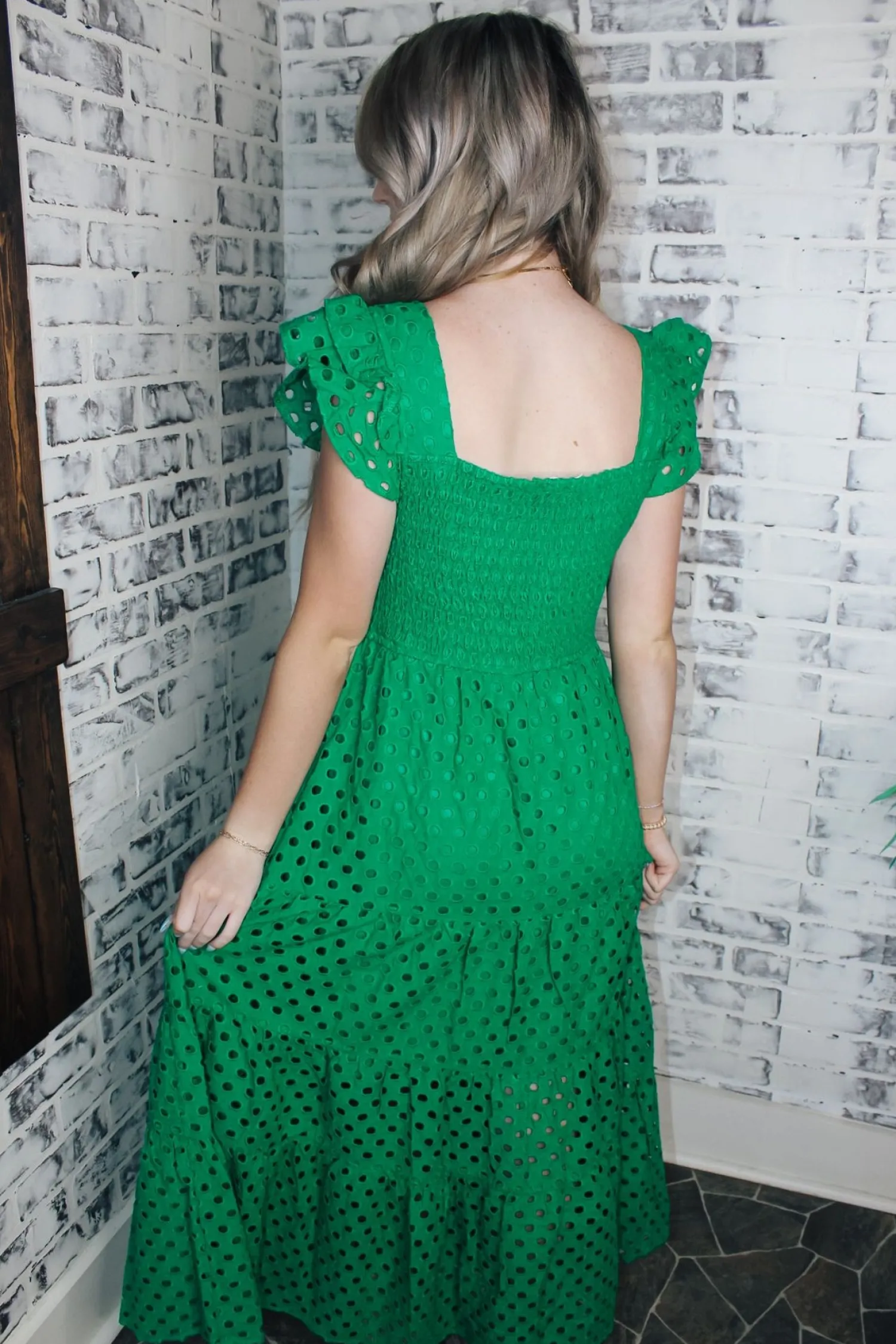 Spring Fling Midi Dress "Green"<Allie Lynn's Boutique Online
