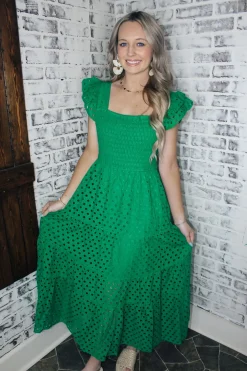 Spring Fling Midi Dress "Green"<Allie Lynn's Boutique Cheap