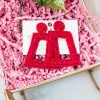 Square Color Pop Earrings "Red"<Allie Lynn's Boutique Fashion