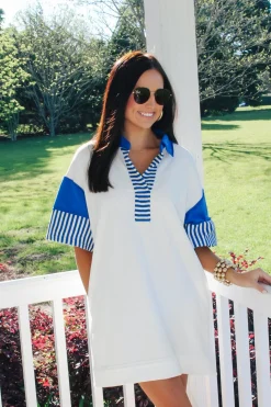 Stripe/Colorblock Mini Dress<Allie Lynn's Boutique Hot