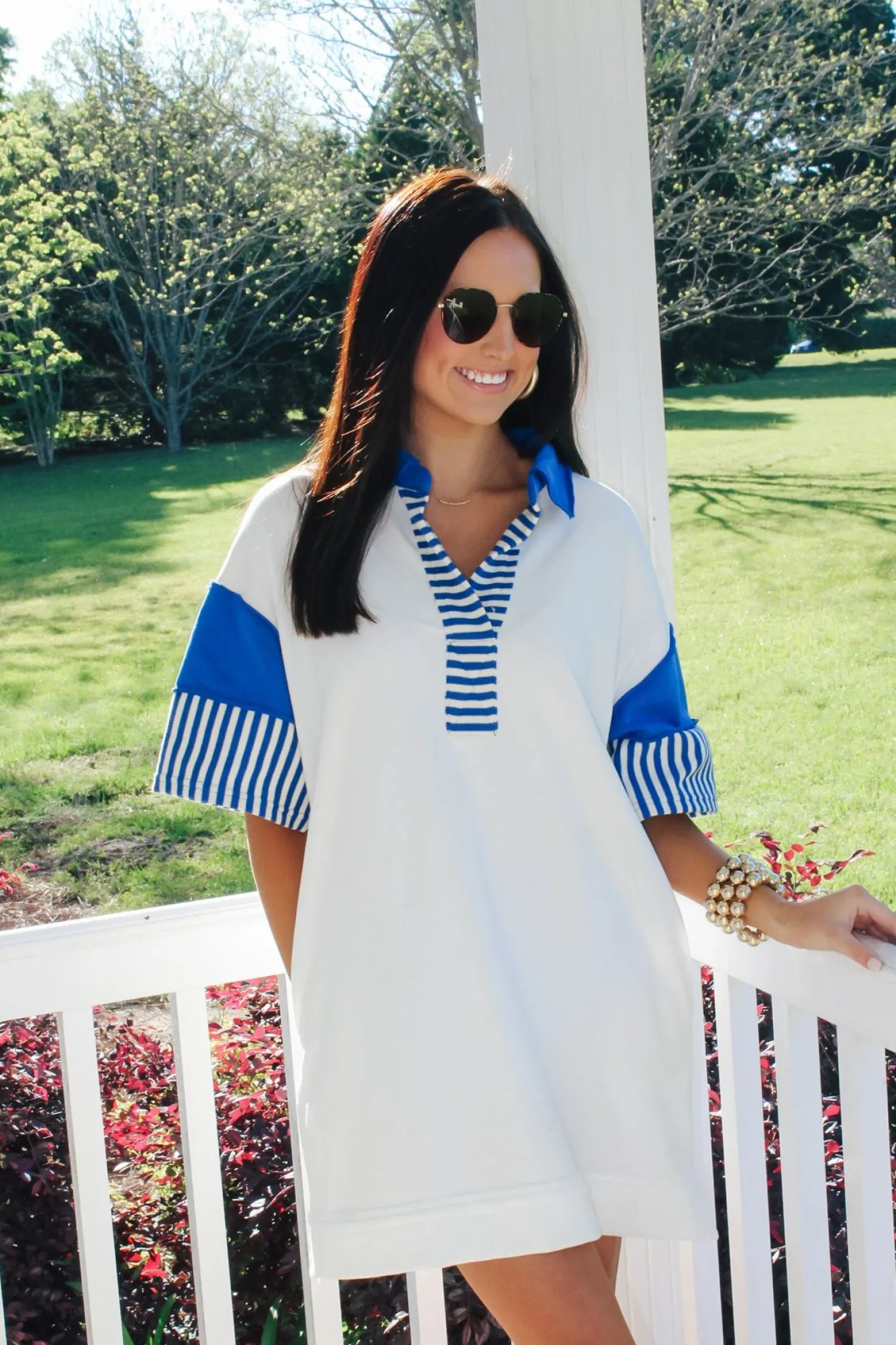Stripe/Colorblock Mini Dress<Allie Lynn's Boutique Hot