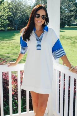 Stripe/Colorblock Mini Dress<Allie Lynn's Boutique Hot