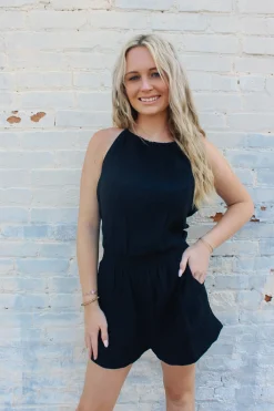 Summer Romper "Black"<Allie Lynn's Boutique Fashion