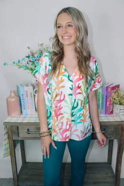 Surfing Seafoam Top<Allie Lynn's Boutique Best