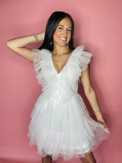 Swiss Dot Tulle Mini Dress<Allie Lynn's Boutique Cheap