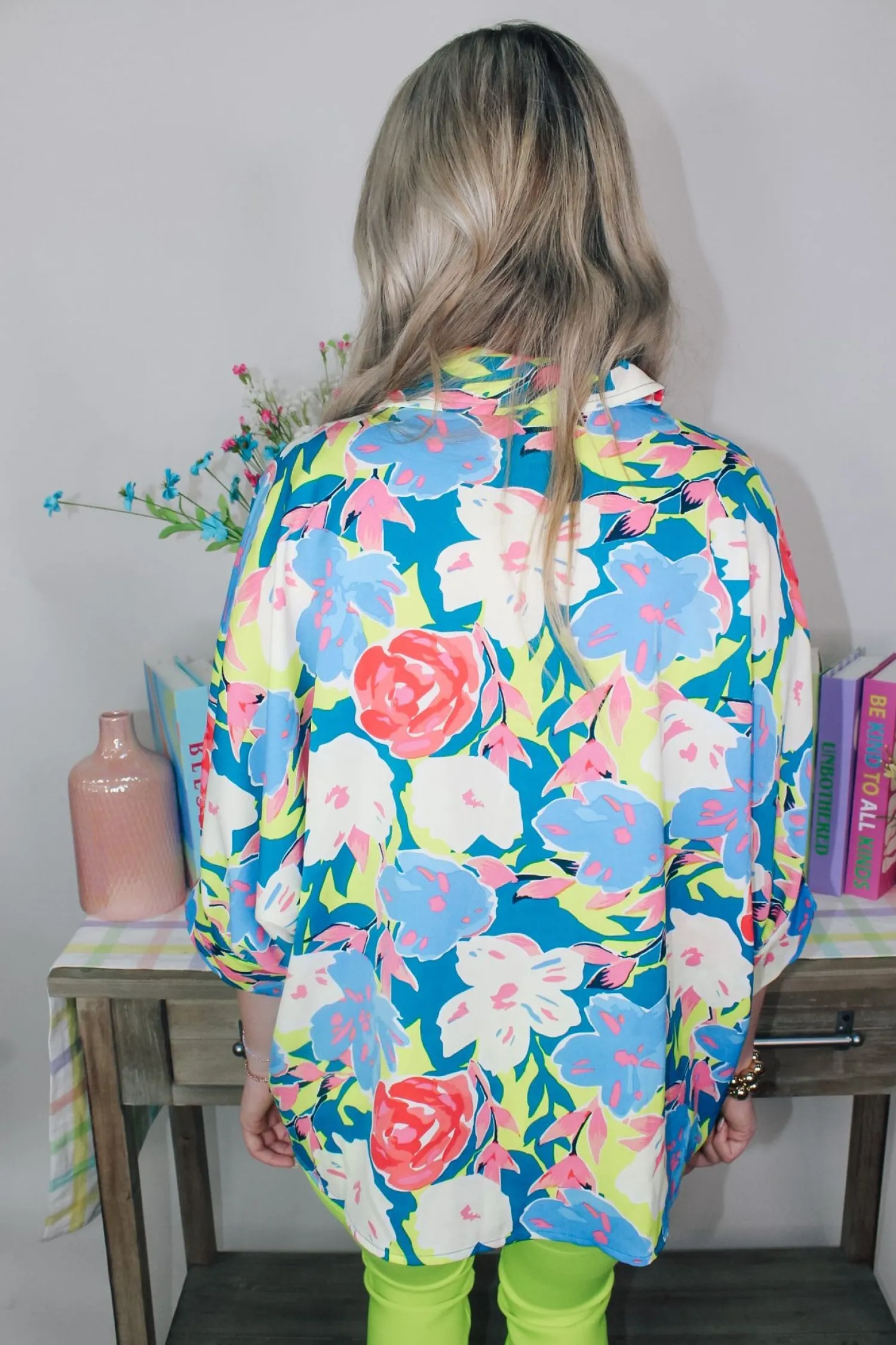 Teal/Lime Button Top<Allie Lynn's Boutique Cheap