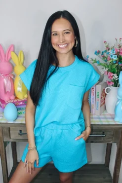 Textured Aqua Set<Allie Lynn's Boutique Best