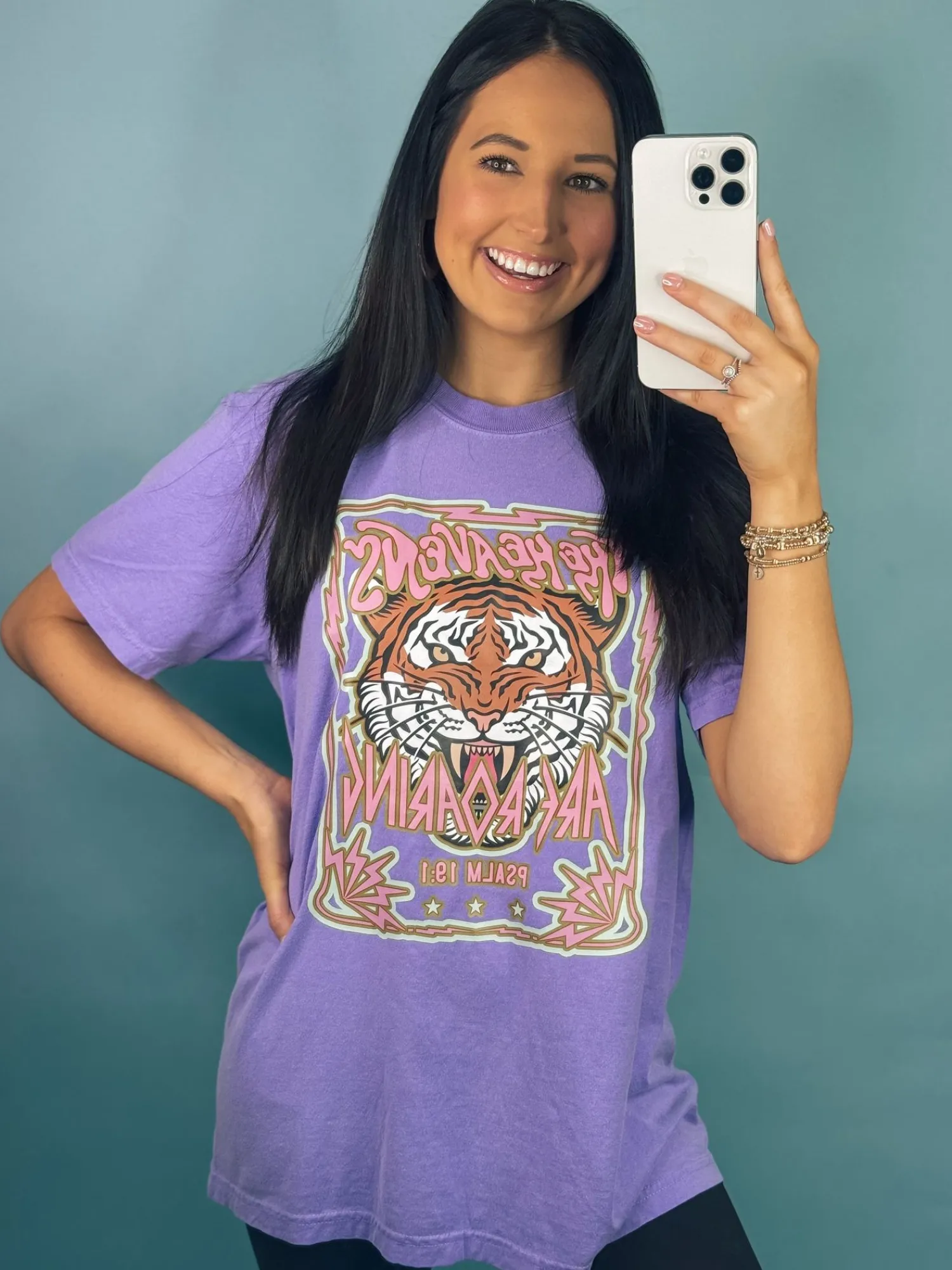 The Heavens Are Roaring Graphic Tee "Violet"<Allie Lynn's Boutique Cheap