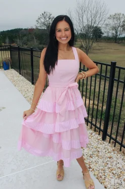 Tiered Baby Pink Dress<Allie Lynn's Boutique Discount