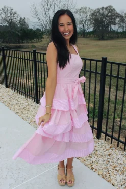 Tiered Baby Pink Dress<Allie Lynn's Boutique Discount