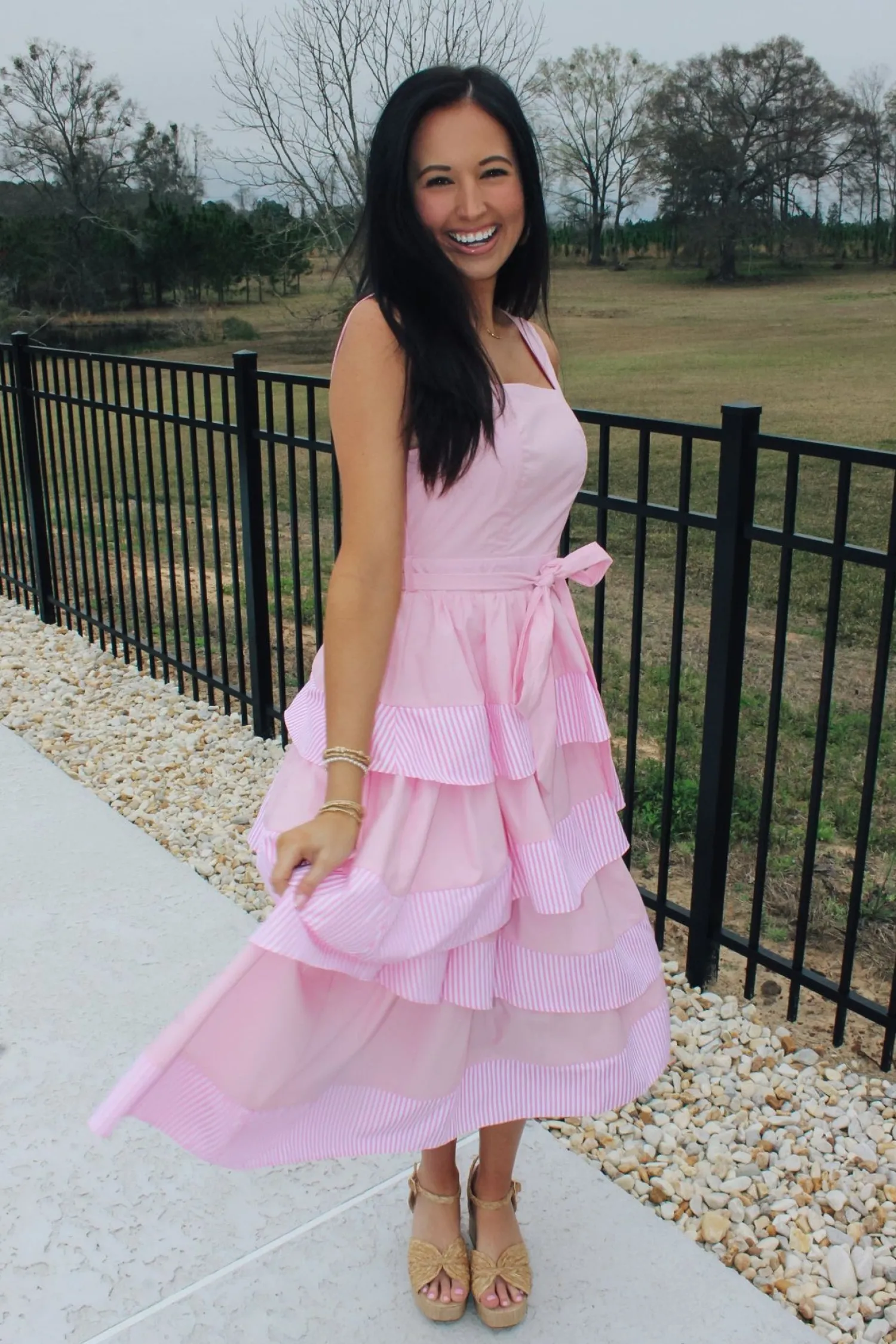 Tiered Baby Pink Dress<Allie Lynn's Boutique Cheap