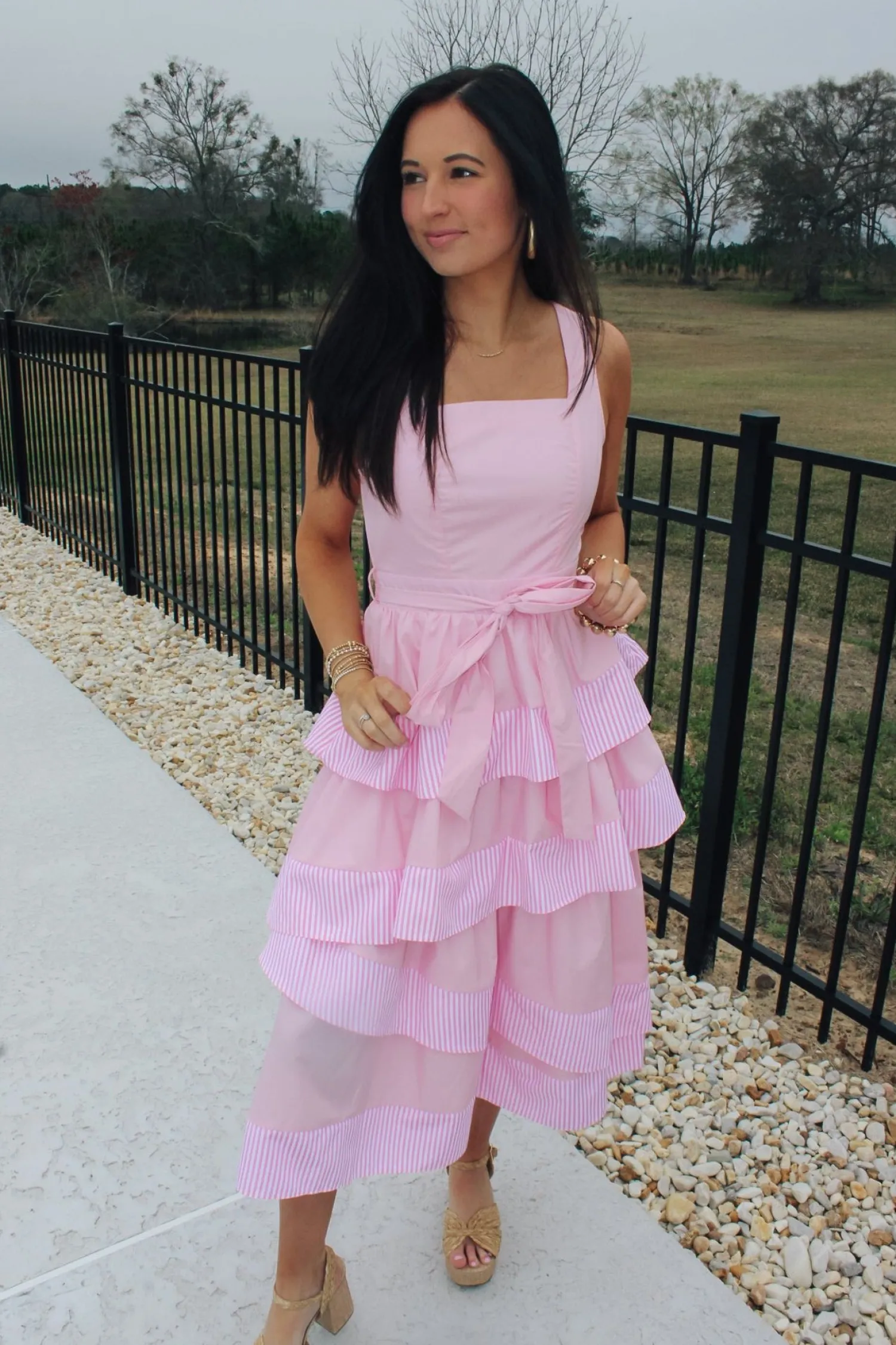 Tiered Baby Pink Dress<Allie Lynn's Boutique Cheap