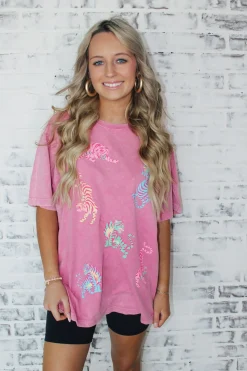 Vintage Tigers Graphic Tee "Pink"<Allie Lynn's Boutique Best Sale