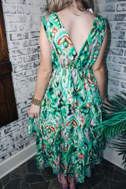 Volcano Green Maxi Dress<Allie Lynn's Boutique Sale