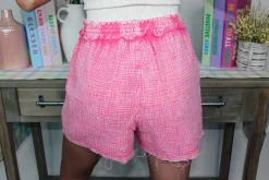 Washed Gauze Comfy Shorts "Fuchsia"<Allie Lynn's Boutique New