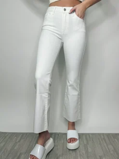 White Cropped Flares<Allie Lynn's Boutique Online